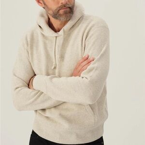 Buck Mason Heather Oat Hoodie cashmere/wool size XL